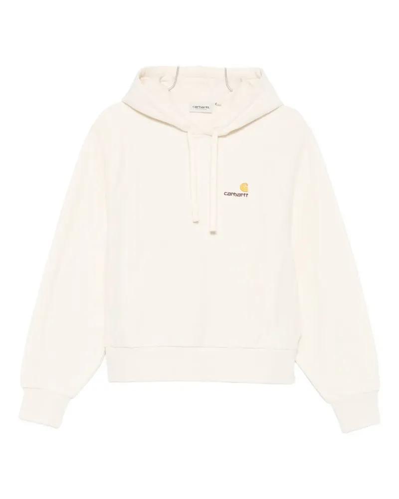 Carhartt WIP embroidered-logo hoodie - Nude Nude