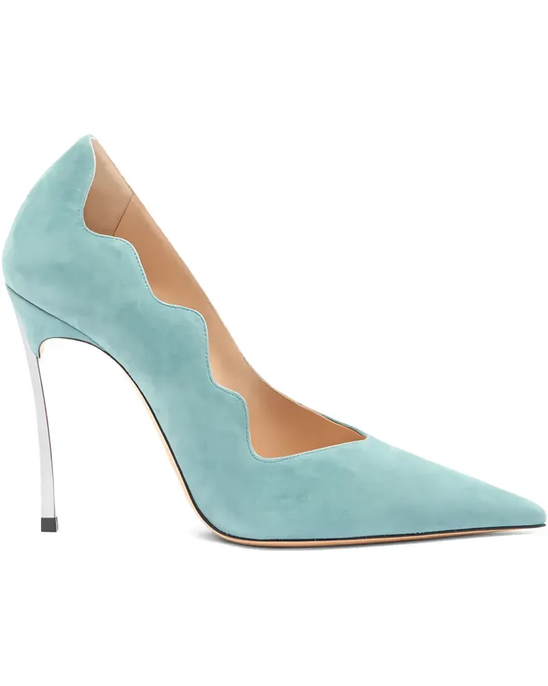Casadei Superblade Camoscio Pumps 100mm - Blau Blau