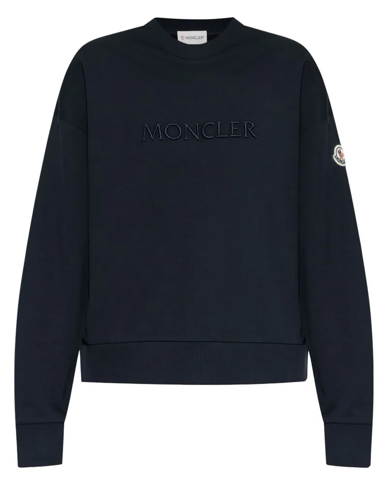 Moncler Sweatshirt mit Logo-Stickerei - Blau Blau