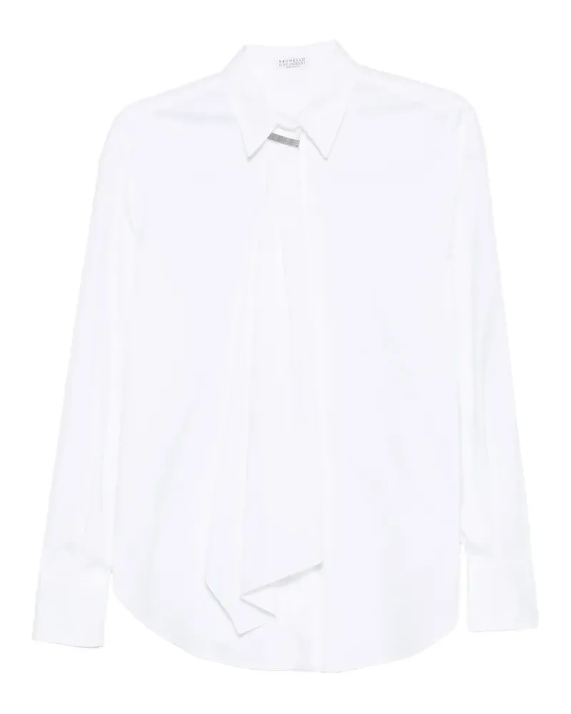 Brunello Cucinelli Hemd mit Monili-Detail - Weiß Weiß