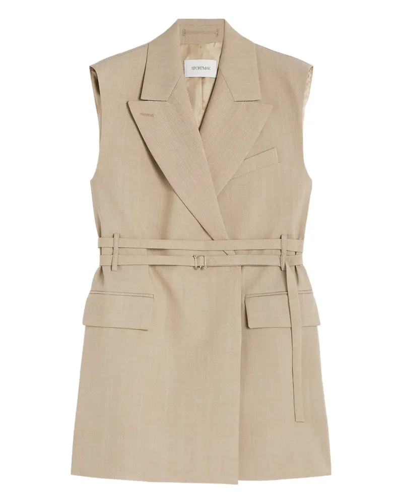 SPORTMAX Weste mit Gürtel - Nude Nude