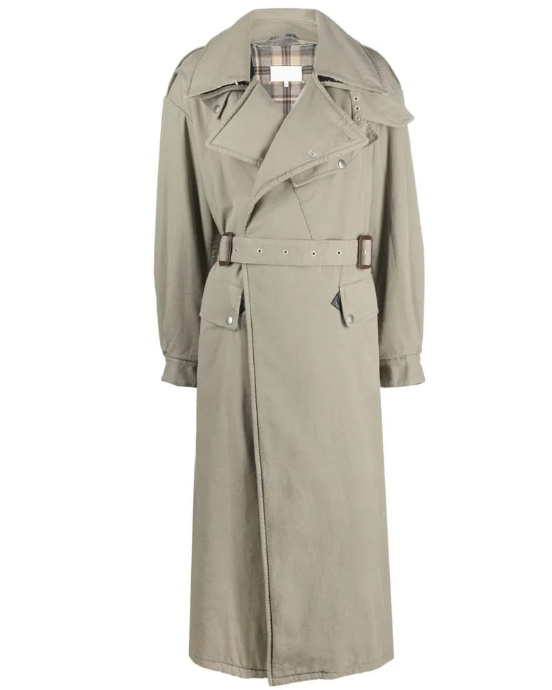 Maison Margiela Trenchcoat im Deconstructed-Look - Grün Grün