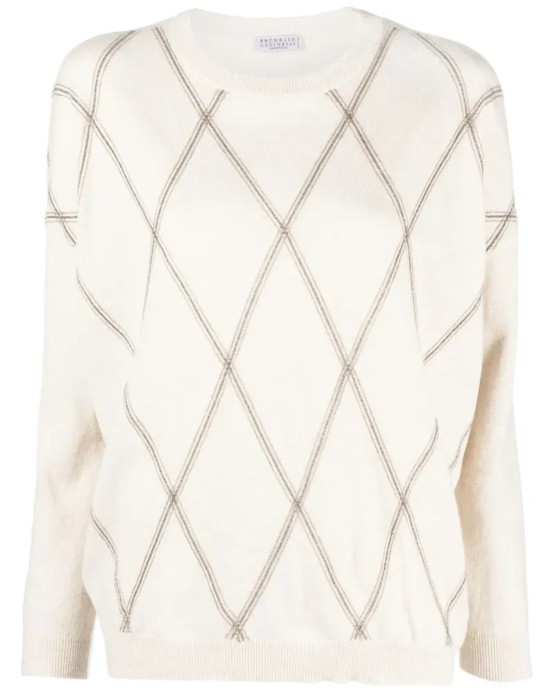 Brunello Cucinelli Pullover mit Perlen - Nude Nude