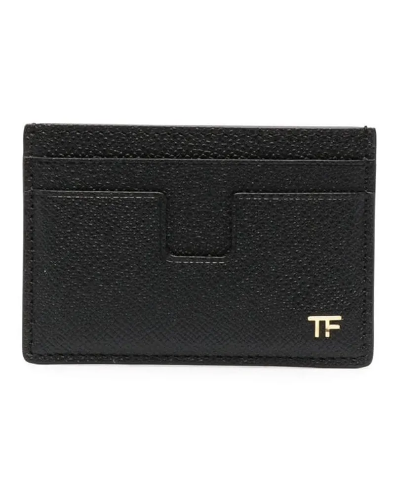 Tom Ford Kartenetui aus strukturiertem Leder - Schwarz Schwarz