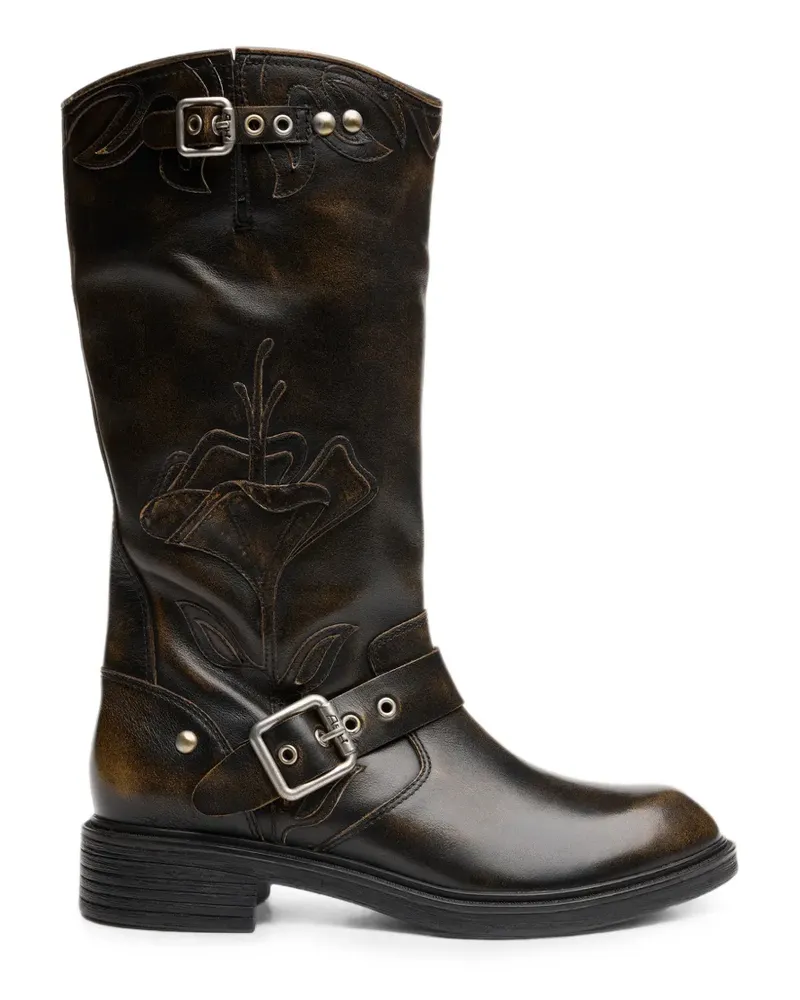 ash Flax Stiefel mit Schnallenriemen - Braun Braun