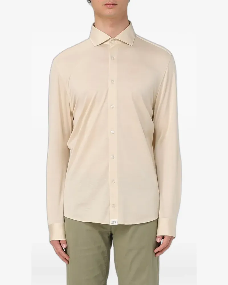Peuterey cotton long-sleeve shirt - Nude Nude