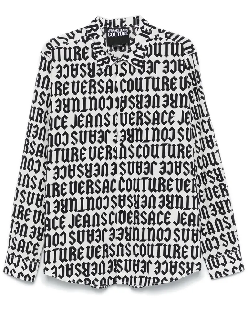 Versace Jeans Hemd mit Logo-Print - Weiß Weiß