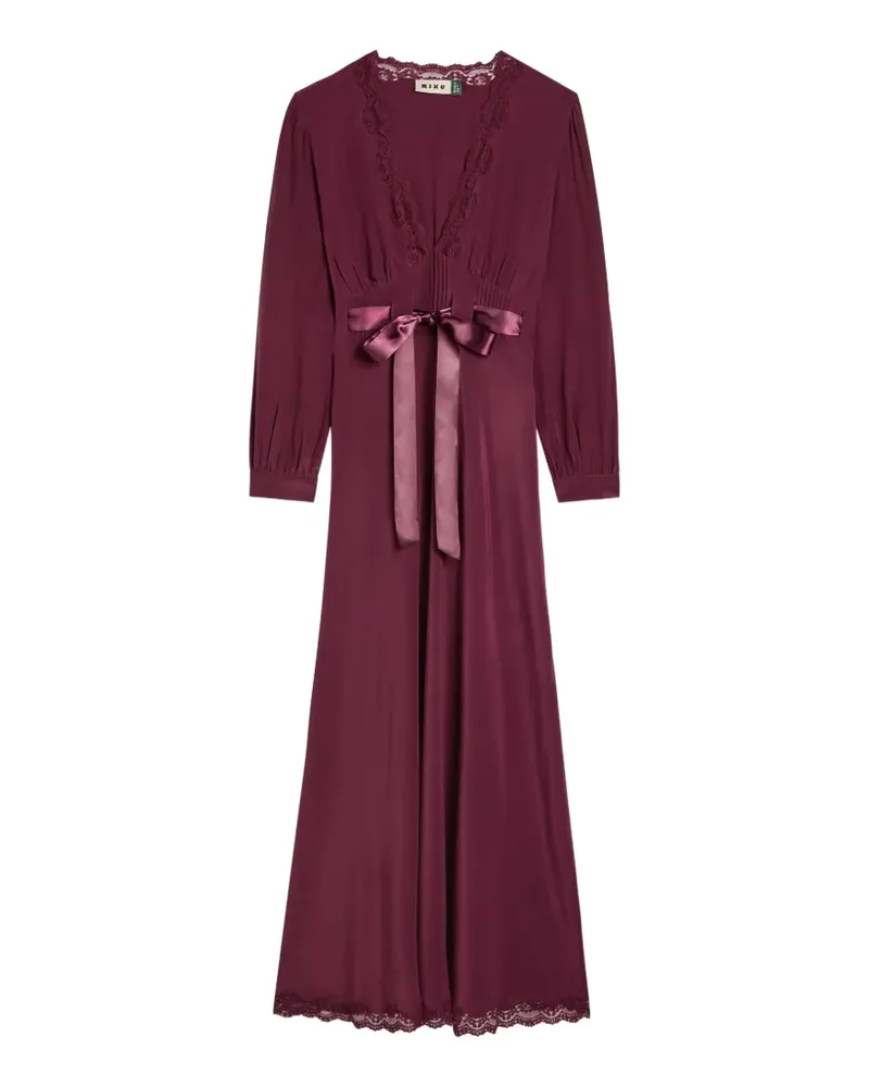 RIXO Adaline lace ribbon midi dress - Violett Violett