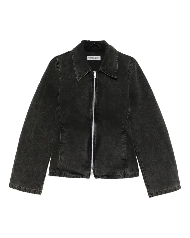 Our Legacy Cinched Jeansjacke - Schwarz Schwarz