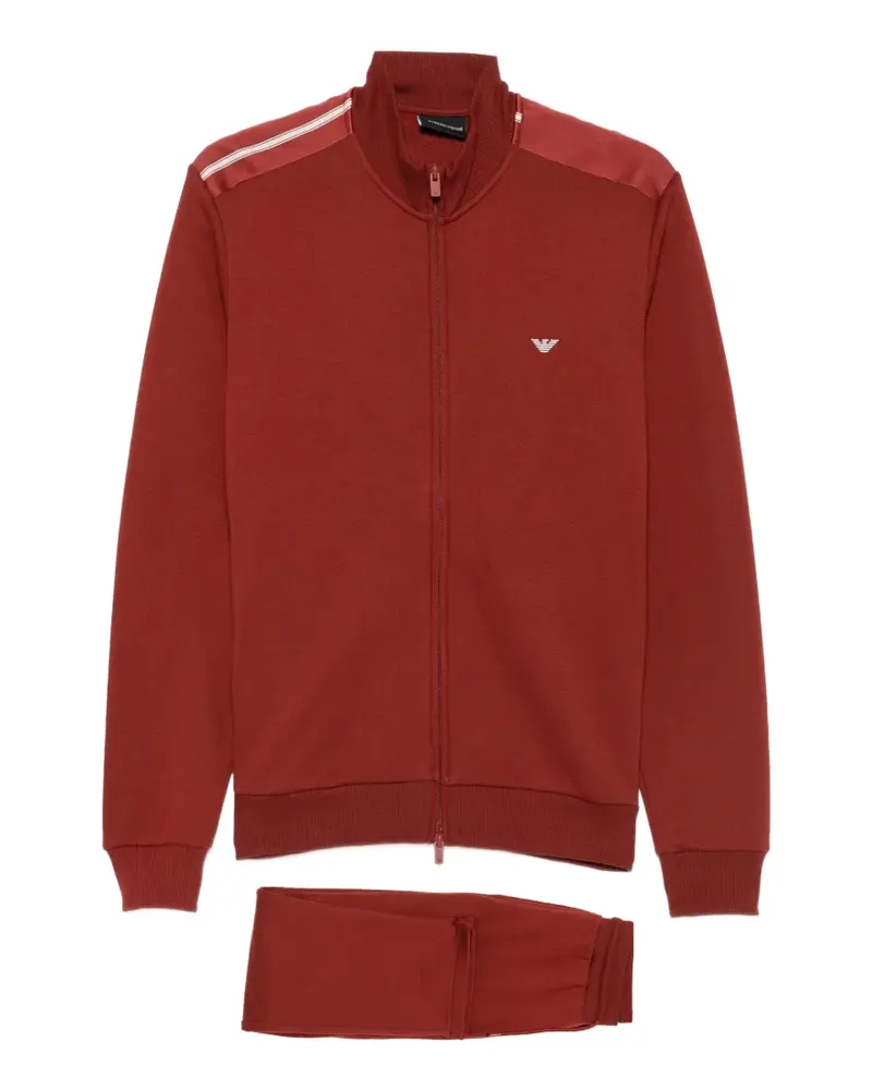 Emporio Armani Jogginganzug mit Logo-Stickerei - Rot Rot