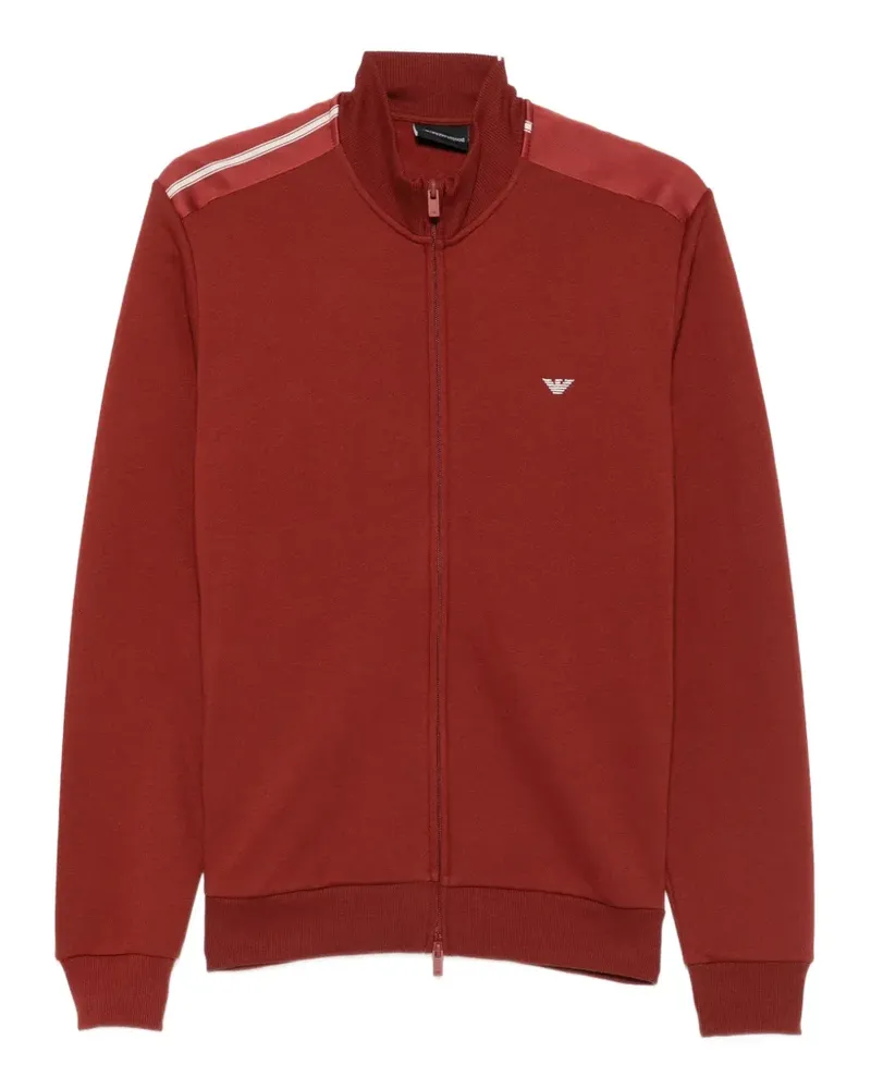 Emporio Armani logo-embroidered zip-up tracksuit - Rot Rot