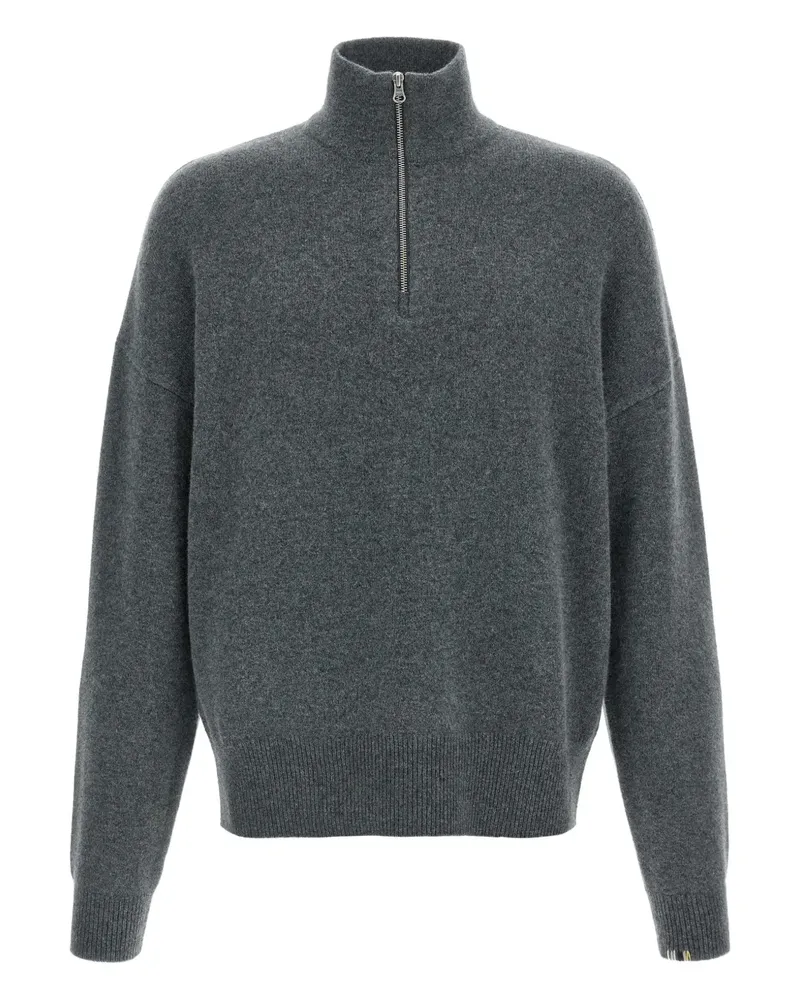extreme cashmere Pullover mit kurzem Reißverschluss - Grau Grau