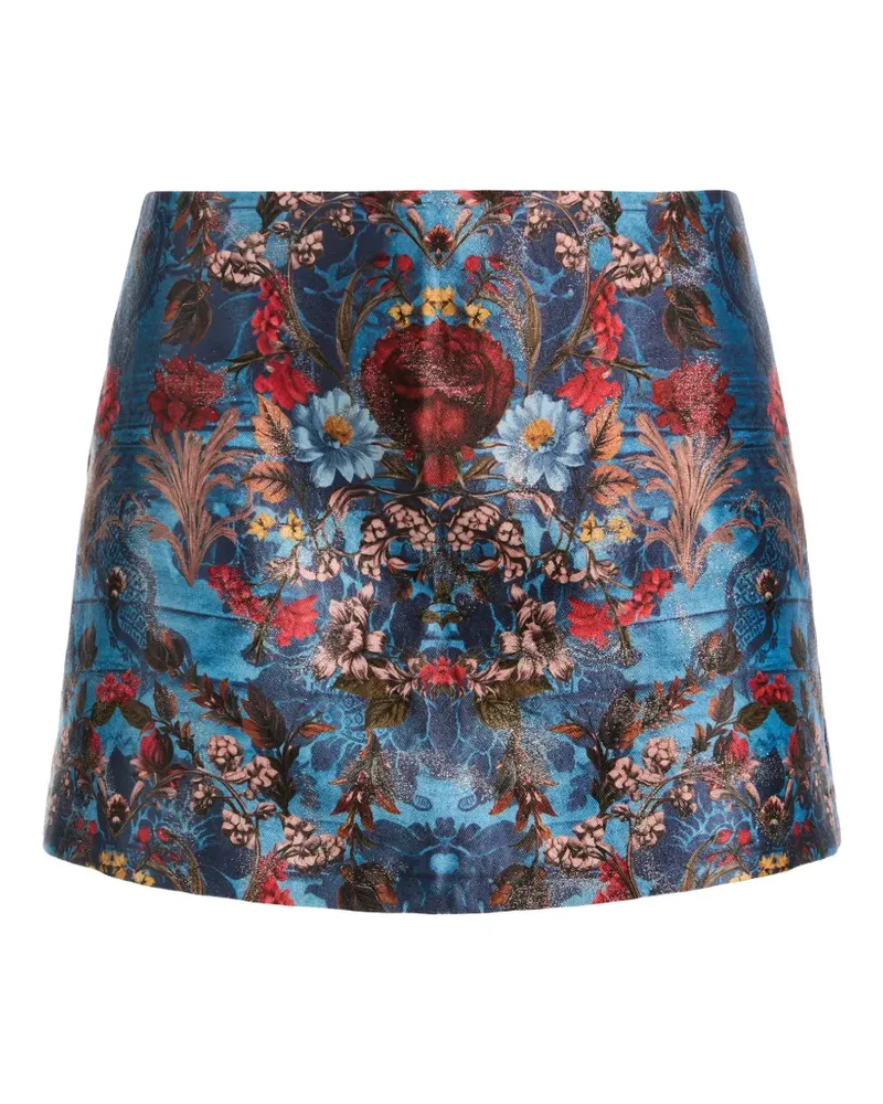 Alice + Olivia Mace Jacquard-Rock - Blau Blau