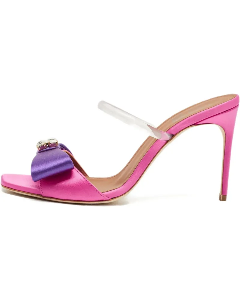 Malone Souliers bow satin heels sandals - Rosa Rosa