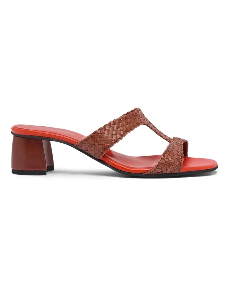 Carel Gewebte Pyramide T Mules - Braun Braun