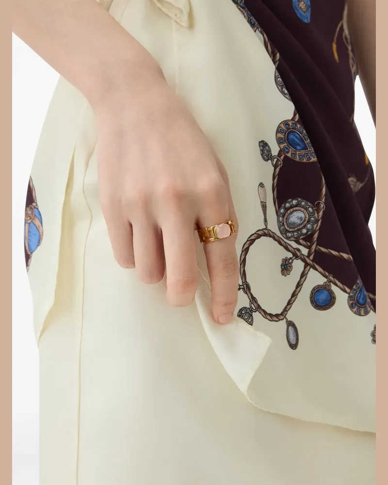 Versace Greca Ring mit Schmucksteinen - Gold Gold
