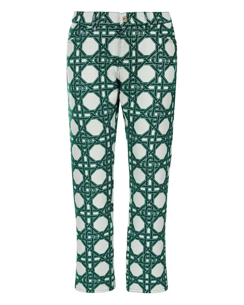 Casablanca Paris Hose mit Monogramm-Print - Weiß Weiß