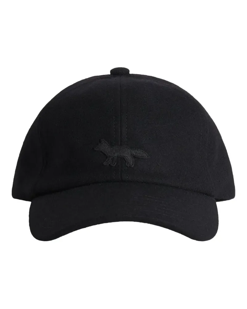 Kitsuné fox-print baseball hat - Schwarz Schwarz