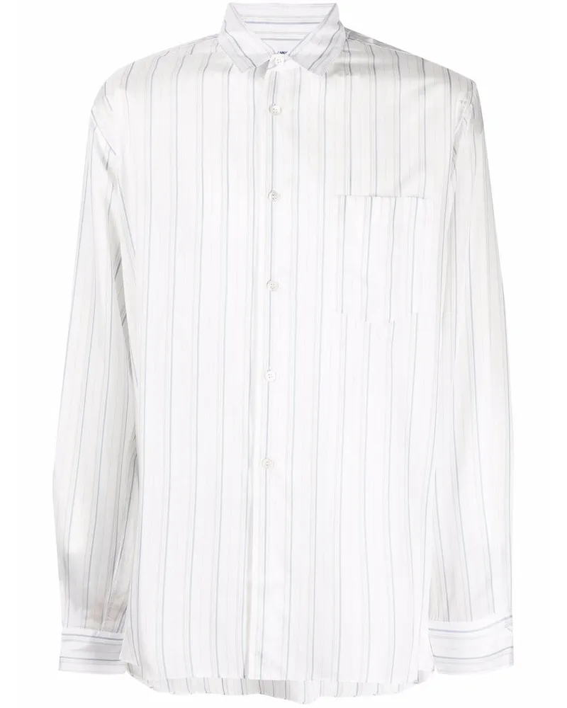 Comme des Garçons Hemd mit Längsstreifen - Weiß Weiß