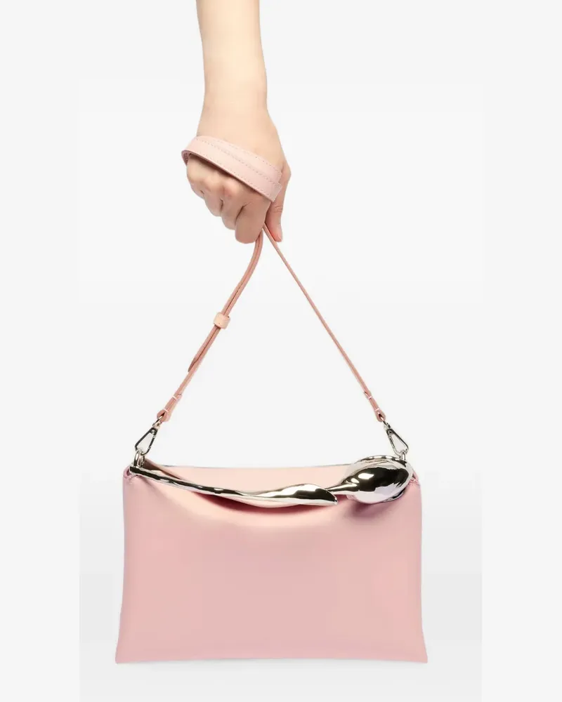 Erdem midi Bloom leather tote bag - Rosa Rosa