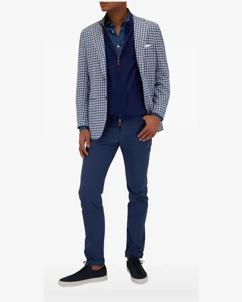 Kiton Klassisches Jeanshemd - Blau Blau