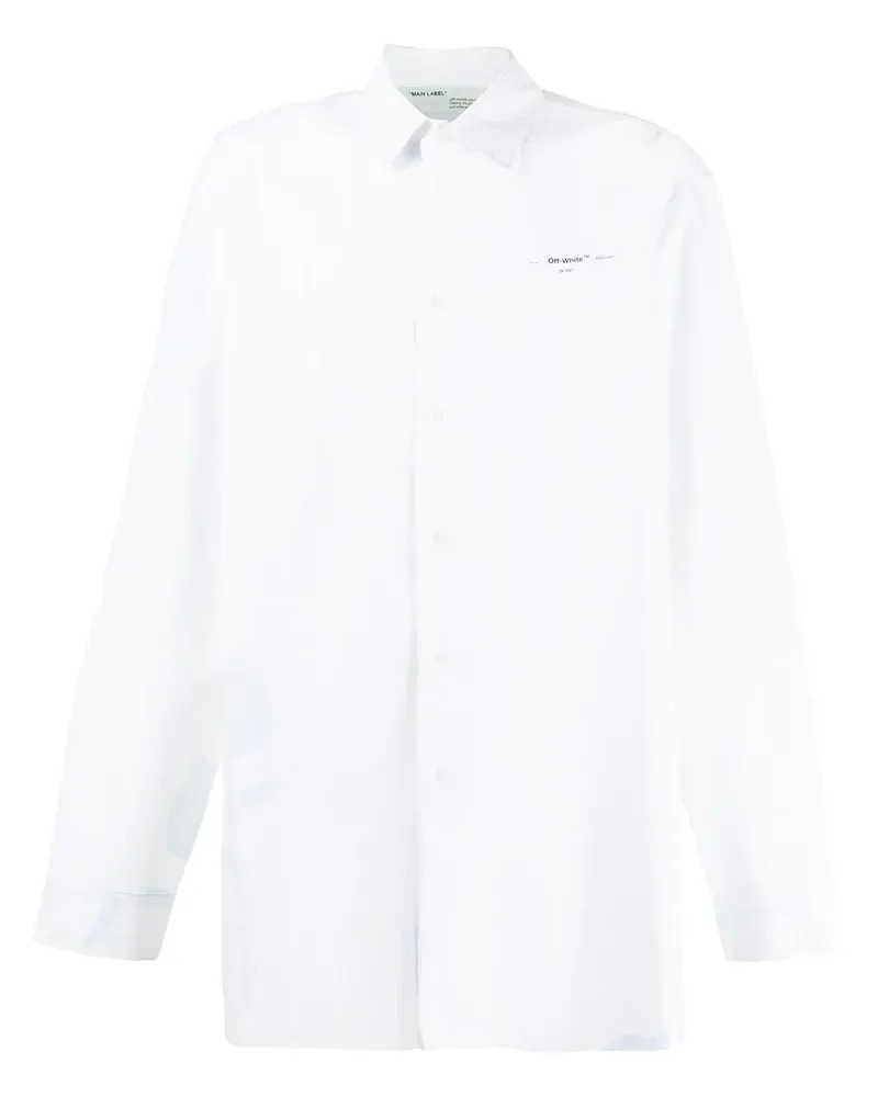OFF-WHITE Gestreiftes Oversized-Hemd - Weiß Weiß