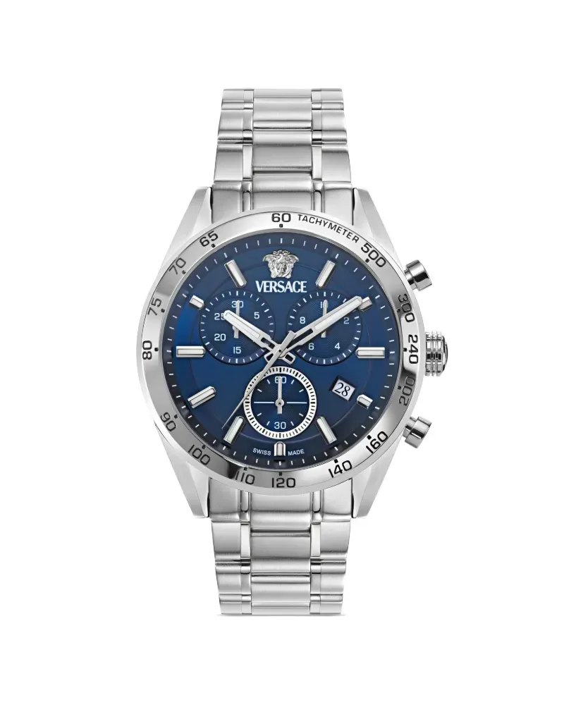 Versace V-Code Chronograph 41mm - Blau Blau