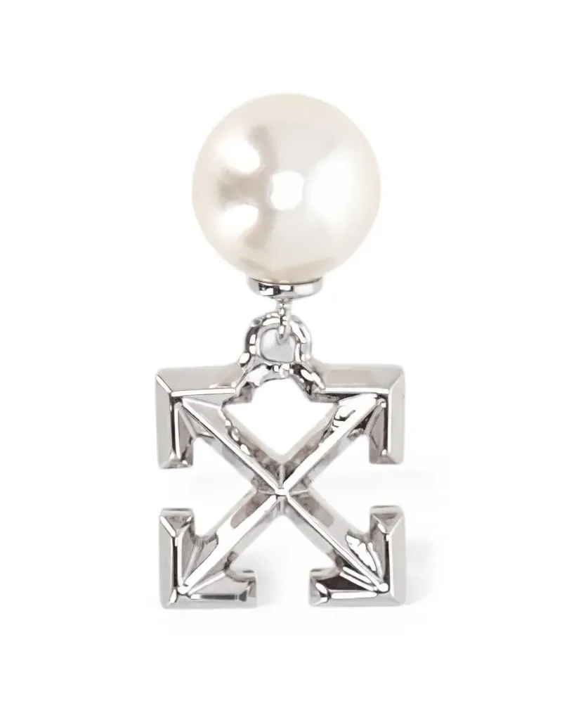 OFF-WHITE signature-Arrows earring - Silber Silber