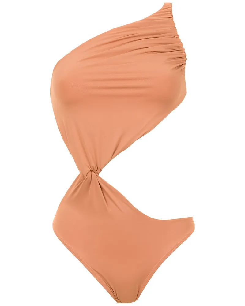 Amir Slama Asymmetrischer Badeanzug - Nude Nude