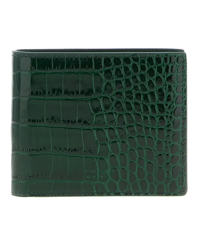 Tom Ford crocodile-embossed leather wallet - Grün Grün