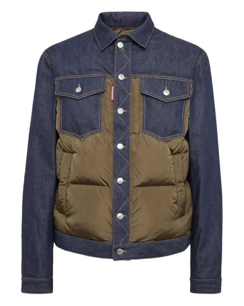 Dsquared2 Wattierte Jean Jacke - Blau Blau