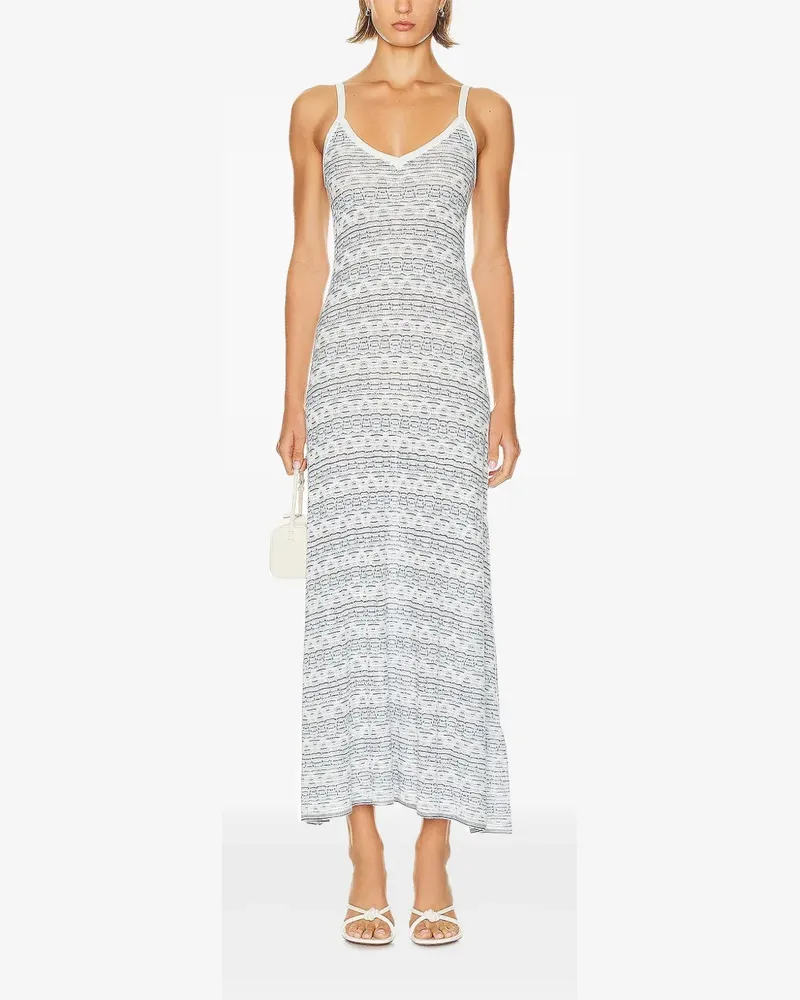 Christopher Esber Palais Midikleid mit geometrischem Muster - Blau Blau