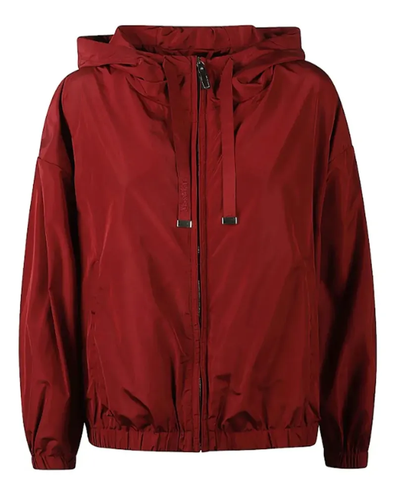 Max Mara Kapuzenmantel mit Kordelzug - Rot Rot