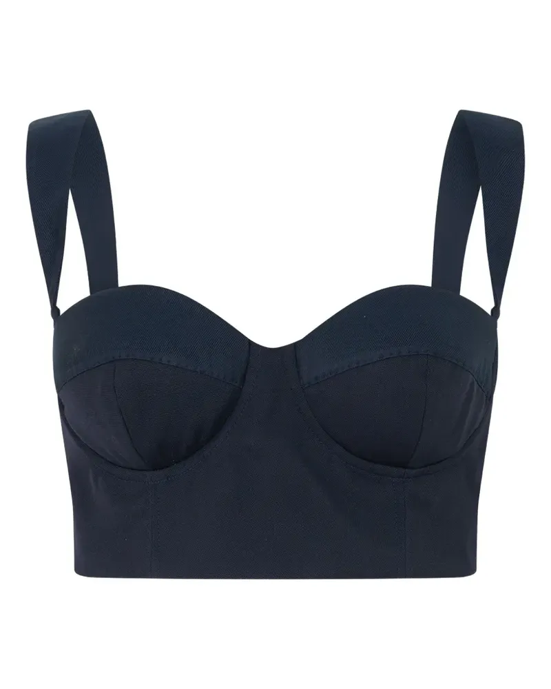 Moschino moulded-cup crop top - Blau Blau