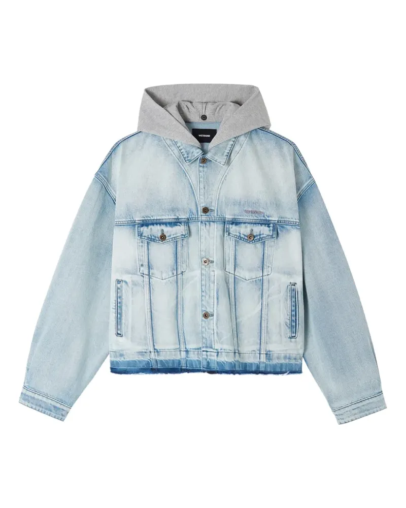 WE 11 DONE Jeansjacke mit offenem Saum - Blau Blau