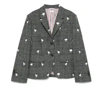 Tweed-Blazer mit Prince of Wales-Karo - Grau