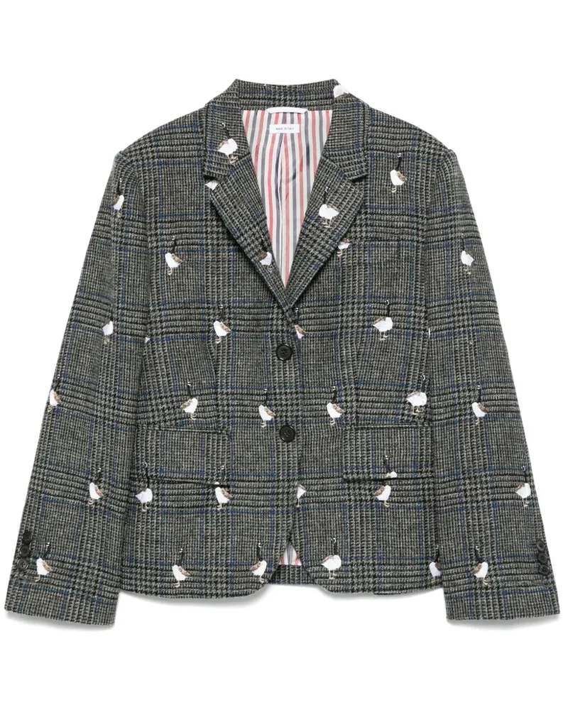 Thom Browne Tweed-Blazer mit Prince of Wales-Karo - Grau Grau