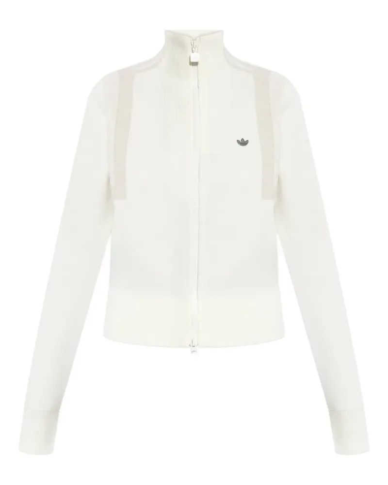 adidas Gerippter Cardigan - Weiß Weiß