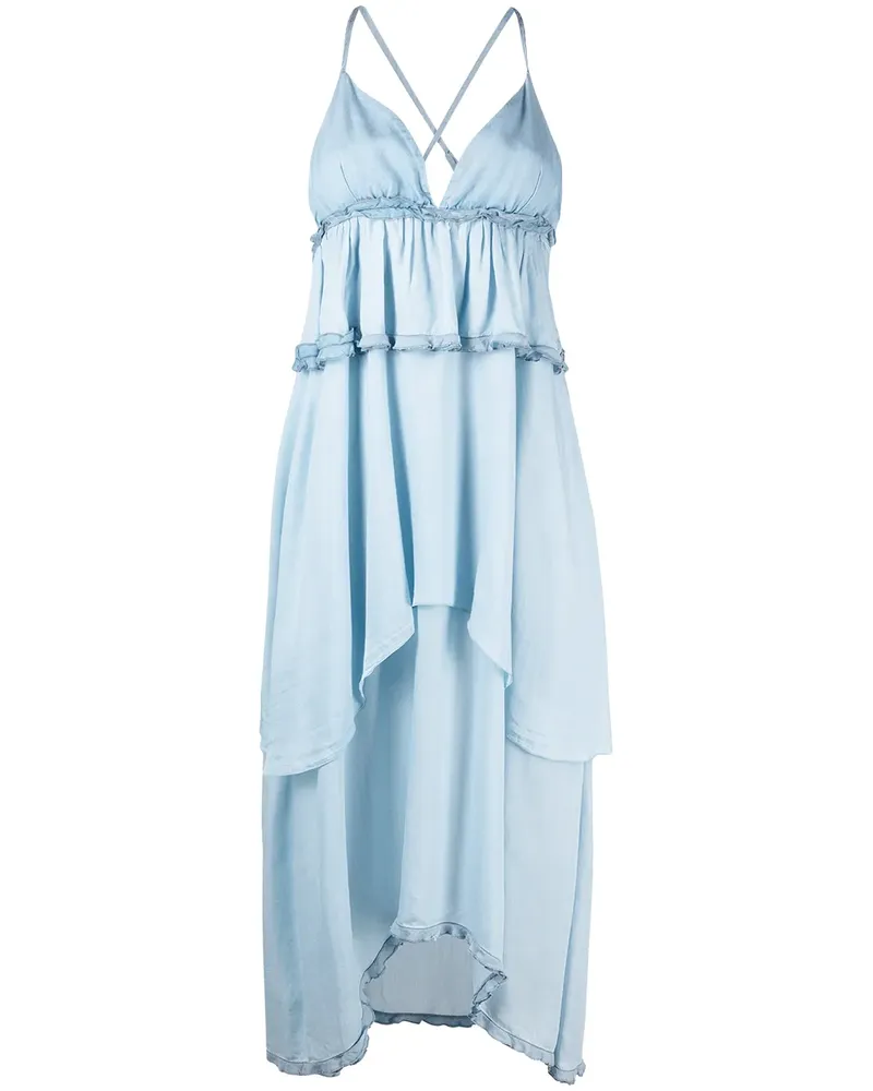 Pinko Gestuftes Agatha Midikleid - Blau Blau