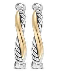 David Yurman 14kt Gelbgoldohrringe Silber