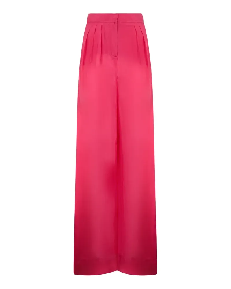 Alberta Ferretti high-waisted silk palazzo pants - Rosa Rosa