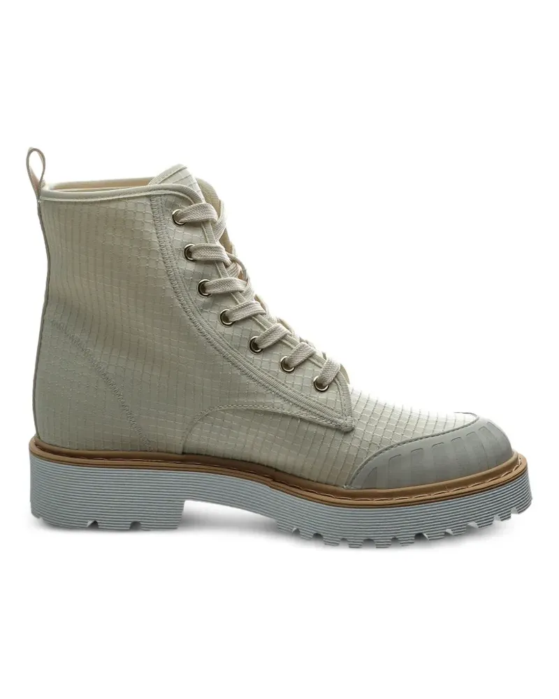 Hogan lace-up combat boots - Nude Nude