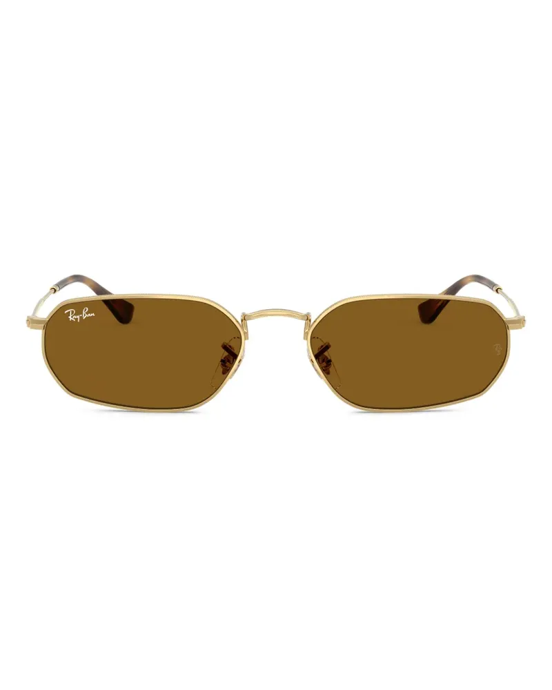 Ray Ban Sonnenbrille mit ovalem Gestell - Gold Gold