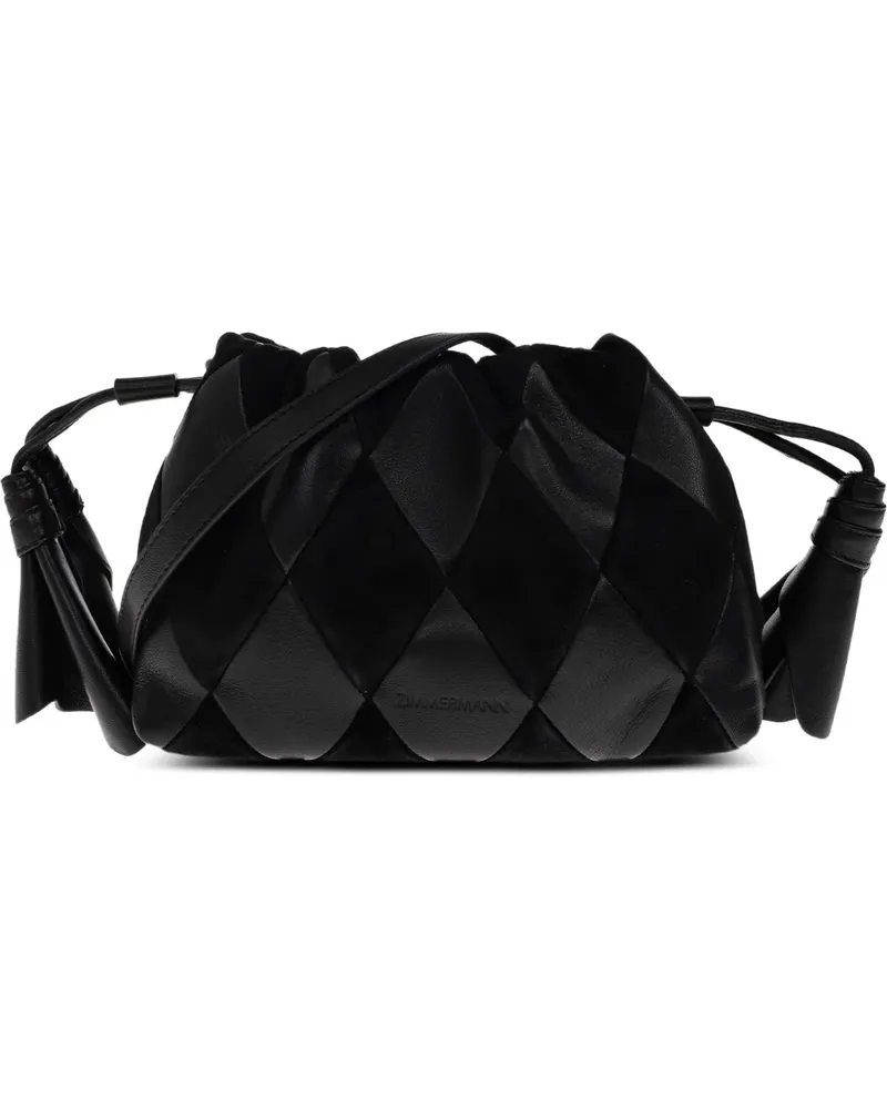 Zimmermann Kleine Cloud 91 Beuteltasche im Patchwork-Look - Schwarz Schwarz