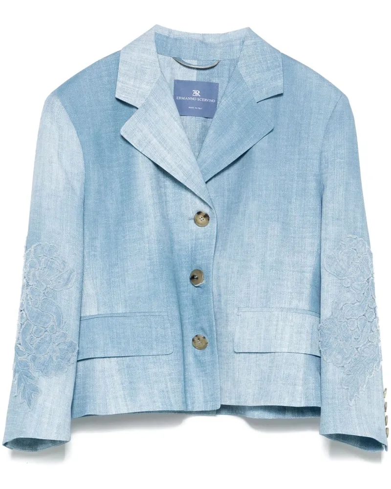 Ermanno Scervino Blazer mit Spitzenapplikation - Blau Blau
