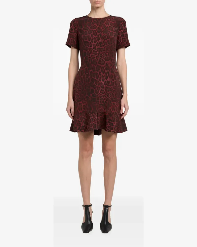 Stella McCartney Kleid mit Leopardenprint - Rot Rot
