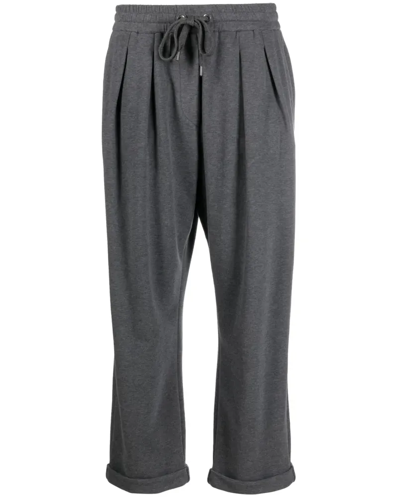 Brunello Cucinelli Cropped-Jogginghose - Grau Grau