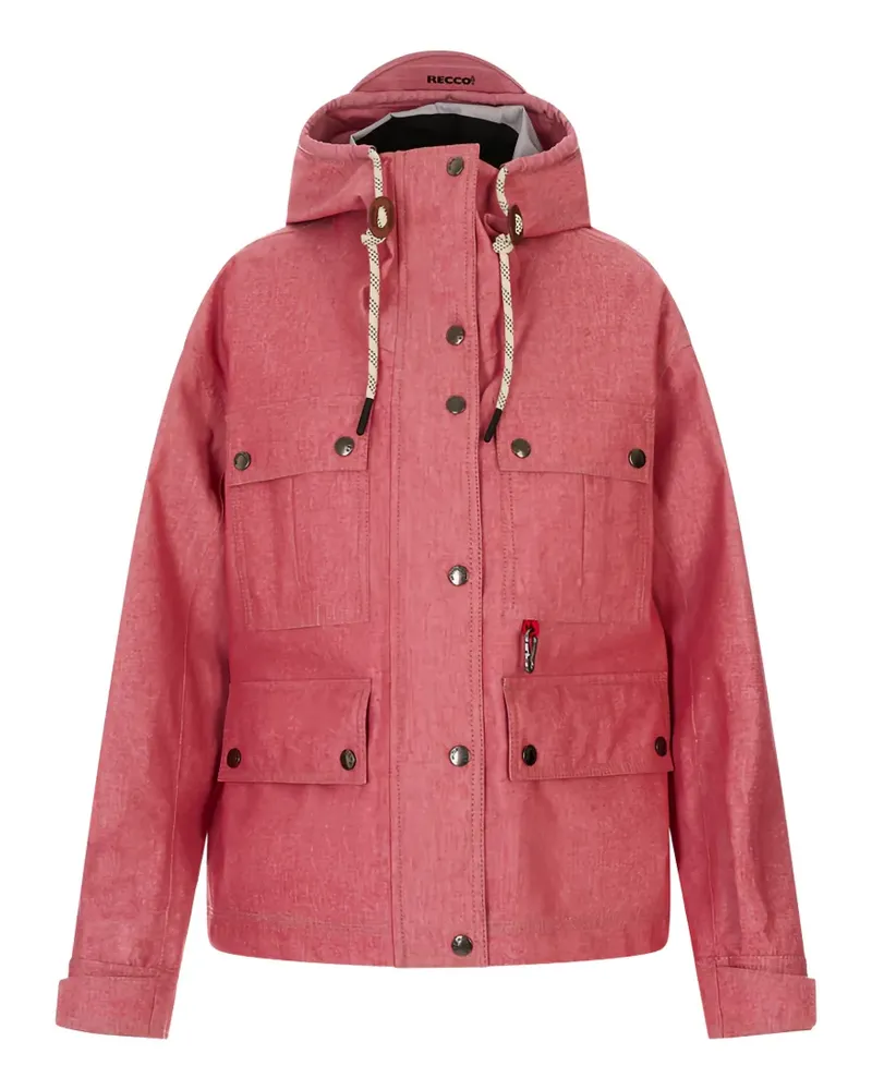 Moncler hooded press-stud jacket - Rosa Rosa