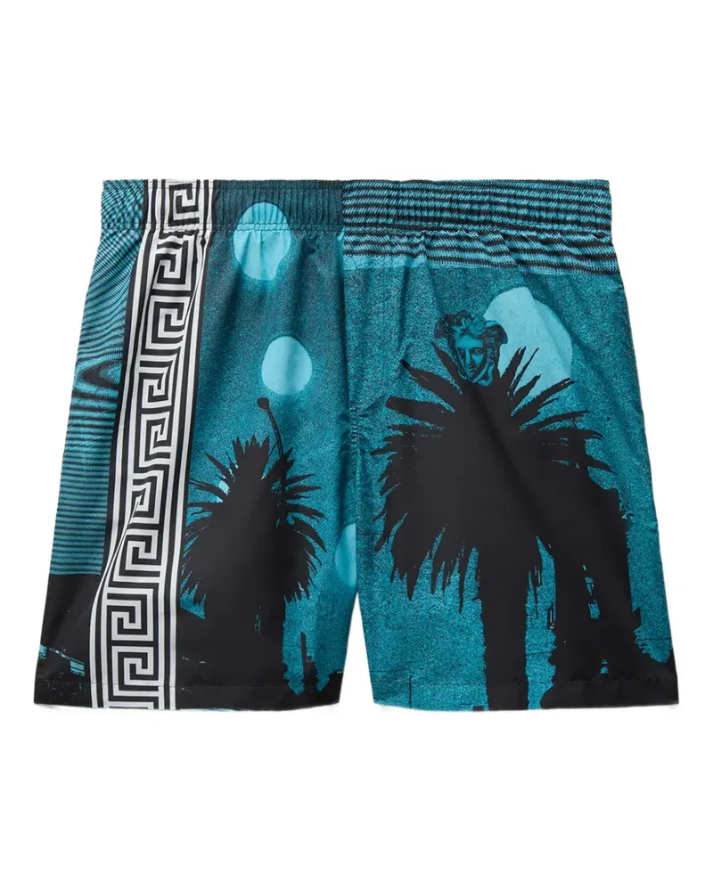 Versace Badeshorts mit Print - Blau Blau