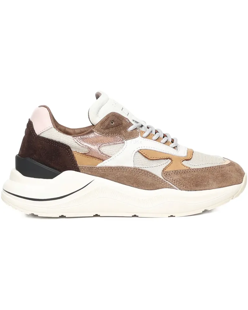 D.A.T.E. Sneakers mit Einsätzen - Braun Braun